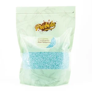 Açúcar Granulado Azul Turquesa Cintilante – 1kg