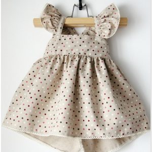 Vestidinho e tapa fraldas bolinhas