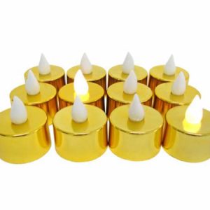 Vela LED dourada