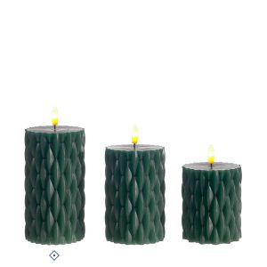 Vela LED verde chama 3D