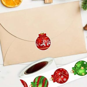 Etiquetas Natal Bolas Coloridas