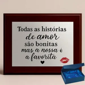 Amor – Placa Personalizada – Madeira premium Carimbos.net
