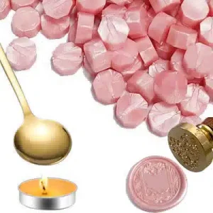 Pérolas de cera lacre rosa